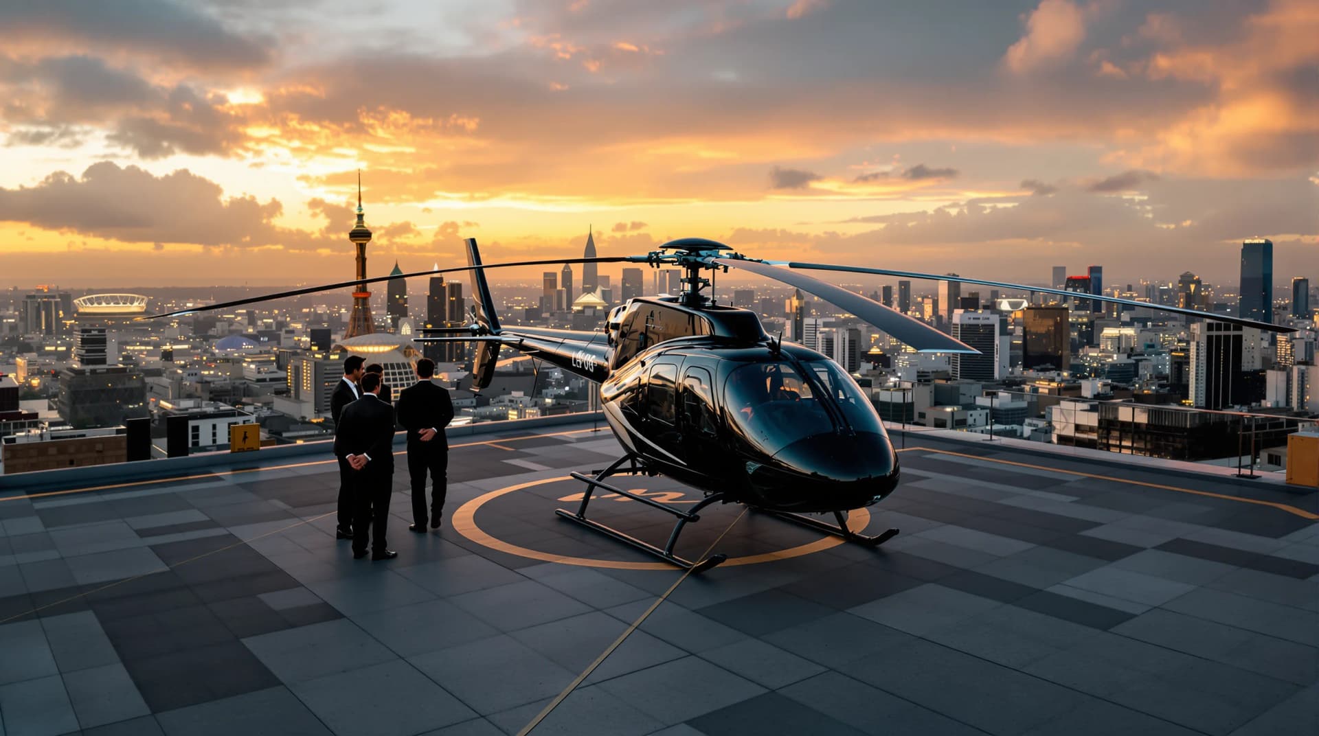 Executive helicopter transfer