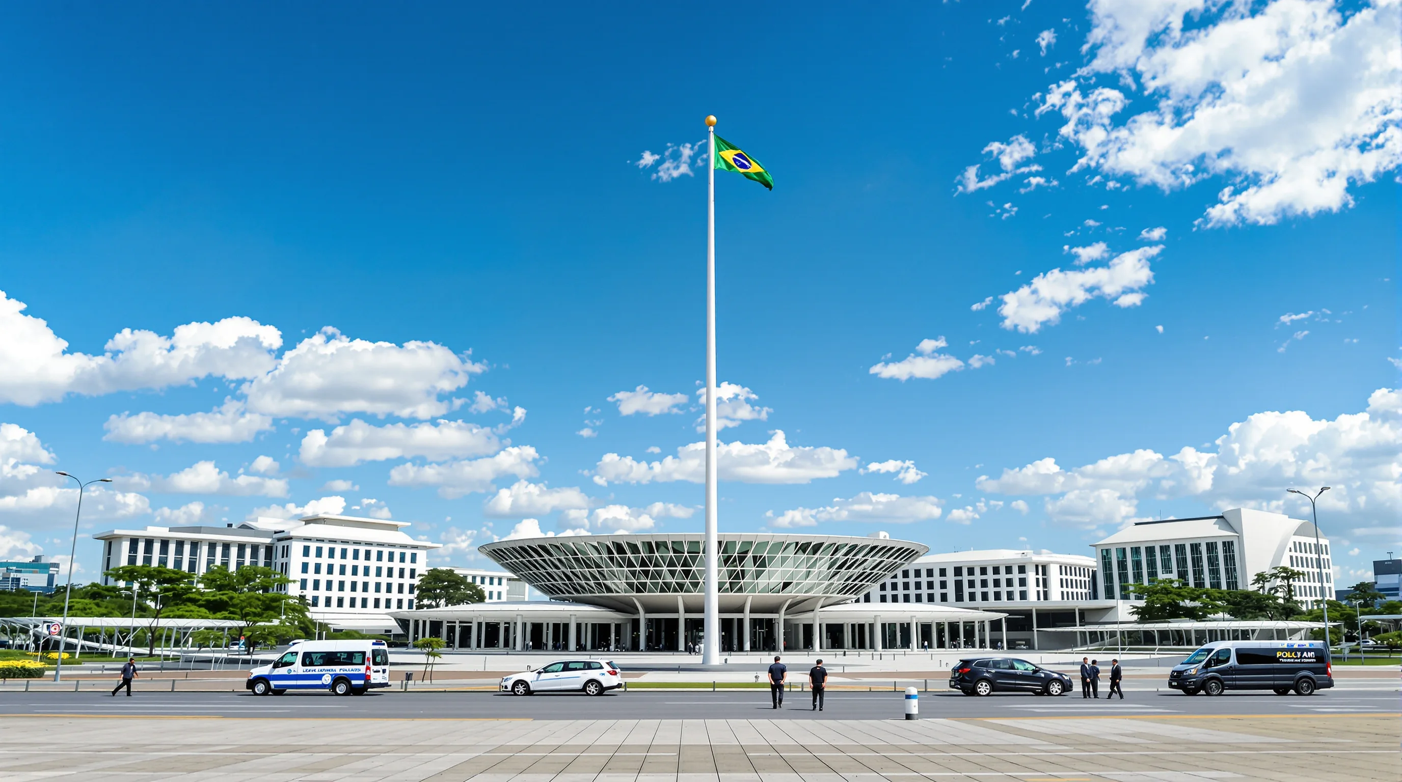 Esplanada dos Ministérios in Brasília with modern architecture